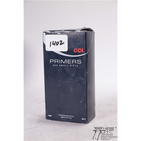 One full 1000 count box CCI #400 small rifle primers