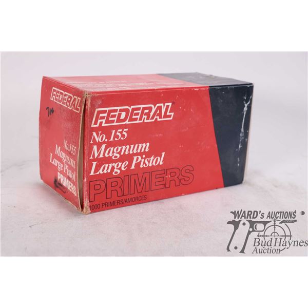 One partial 700 count box Federal No. 155 magnum large pistol primers