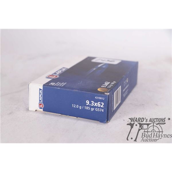 One full 20 count box Lapua 9.3x62 285 gr soft point
