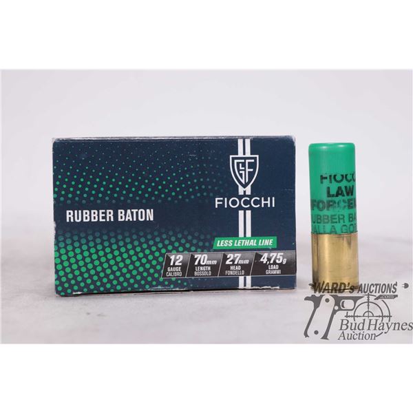 One full 10 count box Fiocchi 12 ga 70 mm rubber baton