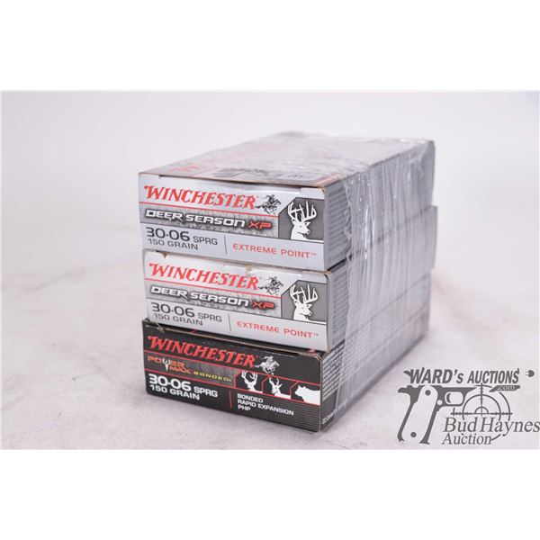 Two full 20 count and one partial 12 count box Winchester .30-06 sping 150 gr including one power ma