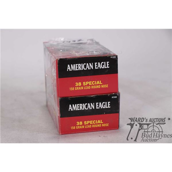 Two full 50 count boxes American Eagle .38 spl 158 gr lead round nose