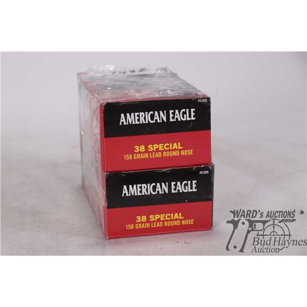 Two full 50 count boxes American Eagle .38 spl 158 gr lead round nose