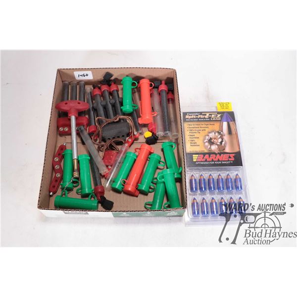 24 Count pack Barnes expander split-fire T-Ez load .50 cal projectiles, several tubes of black powde