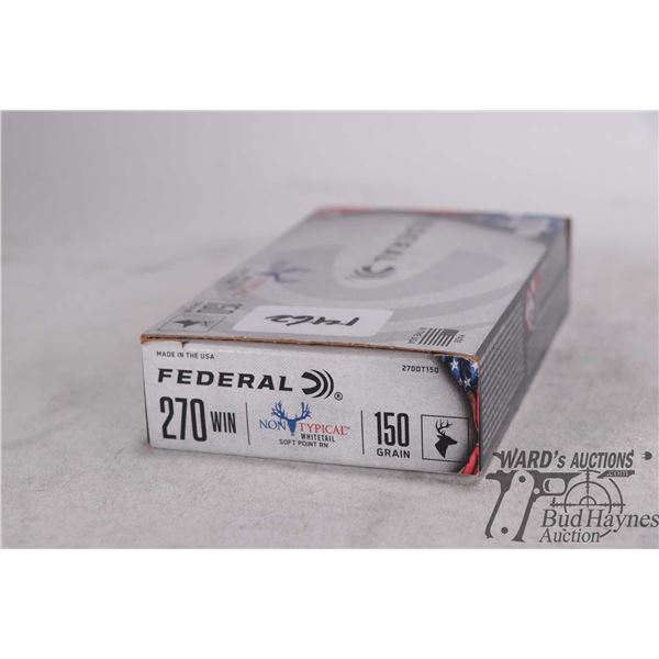 One full 20 count box Federal non typical Whitetail .270 win 150 gr soft point