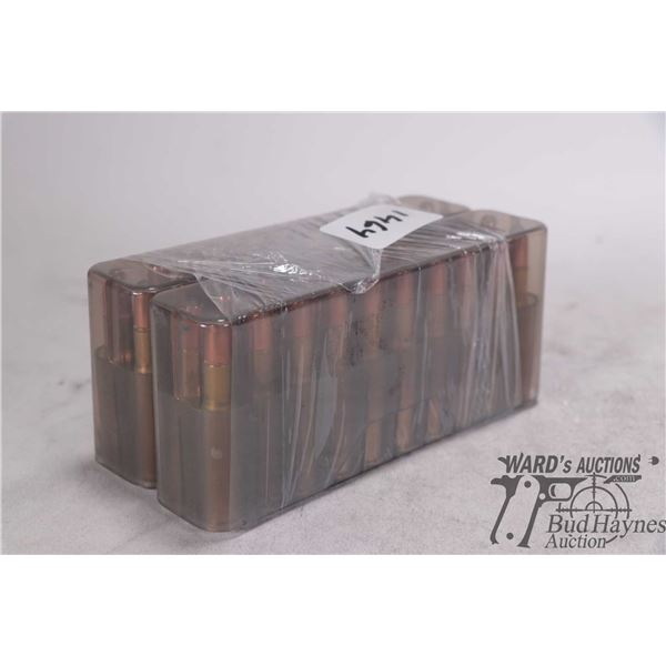 Two plastic containers w/ 40 rounds of .30-30 win reloads