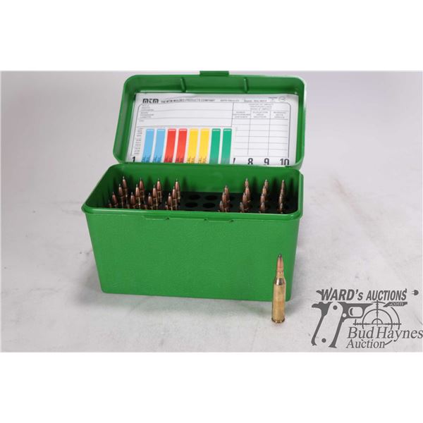 Ammo box w/ 40 rounds of .243 win reloads