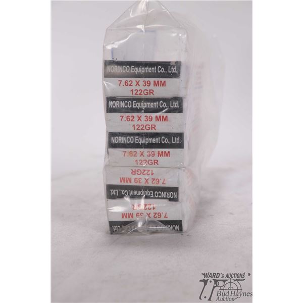 Five full 20 count boxes Norinco 7.62x39 122 gr non corrosive FMJ