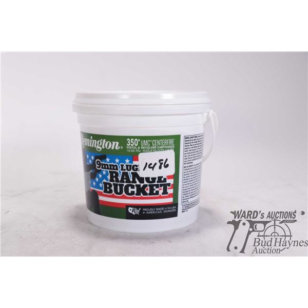 One full 350 count pail of Remington 9mm 115 gr FMJ