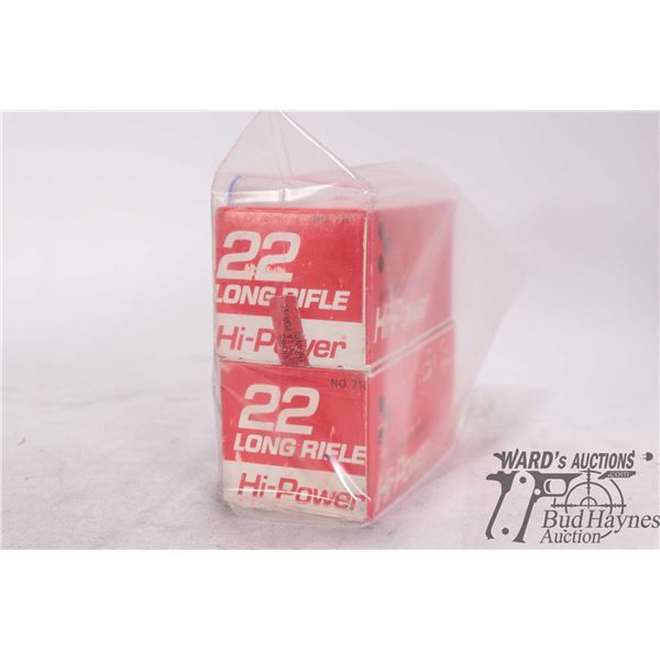 Two full 500 count boxes Federal Hi power 22 LR copper plated round nose