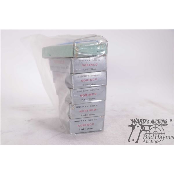 Full 20 count box of Norinco 7.62X39 military style rounds with non-corrosive lad core bullet and a 