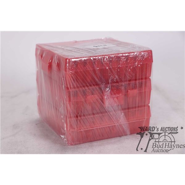 Three full 100 count ammo boxes with 9mm reloads