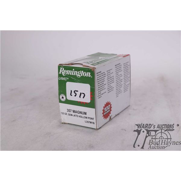 One full 100 count box of Remington .357 Mag, 125 gr. semi-jacketed hollow point