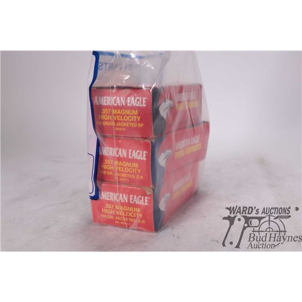 One full 50 count box of American Eagle 357 Mag, 158 gr. Jacketed soft-point, plus 90 rounds of relo