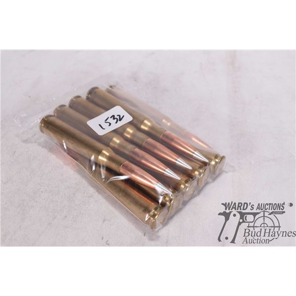 Bag containing ten 50 cal reloads, 750 AMax H50 BMG, 217 gr. and CCI-35 primers