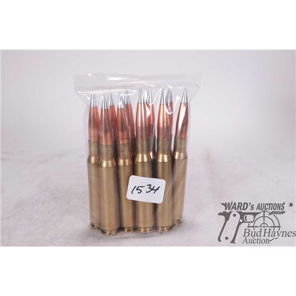 Bag containing ten 50 cal reloads, 750 AMax H50 BMG, 217 gr. and CCI-35 primers