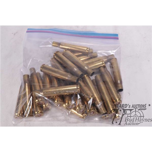 Bag containing 30 primed 50 cal brass