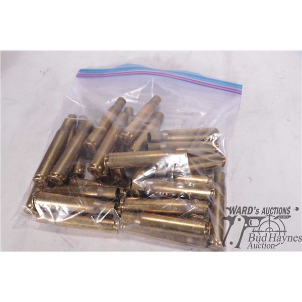 Bag containing 30 primed 50 cal brass