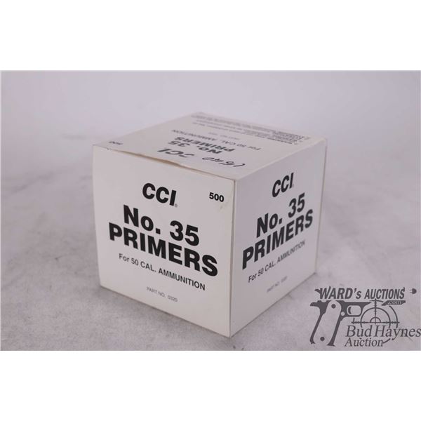 One full 500 count box of CCI No.35, 50 cal primers