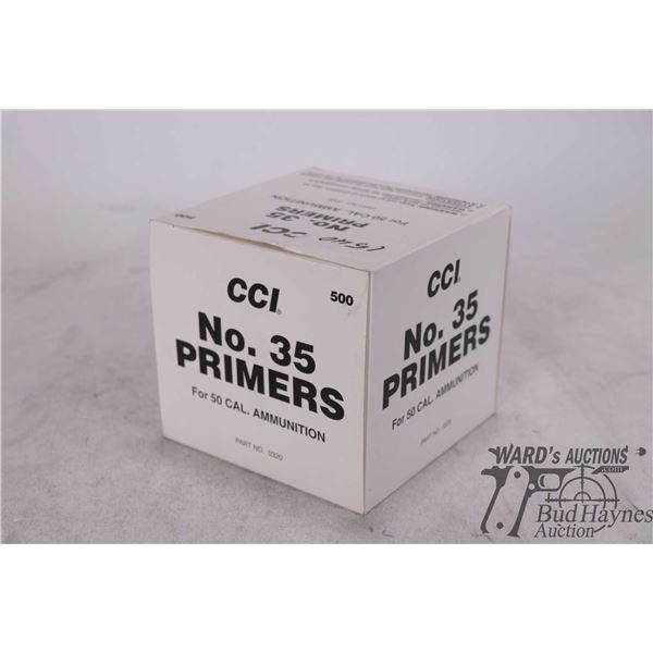 One full 500 count box of CCI No.35, 50 cal primers