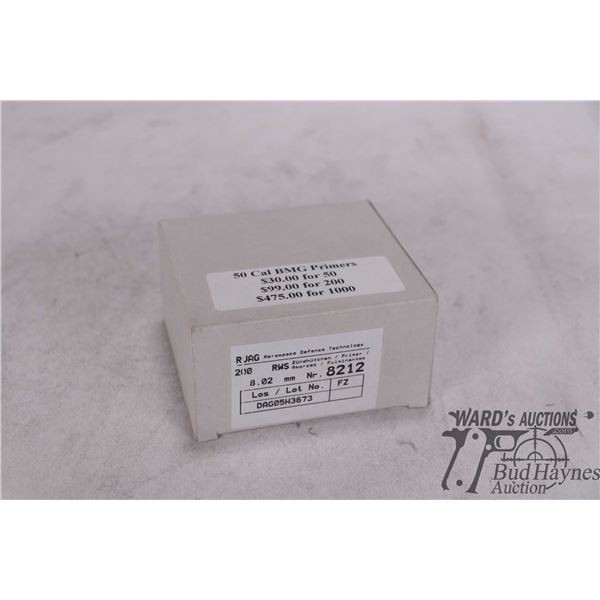 Full 200 count of RJAG 50 cal BMG primers
