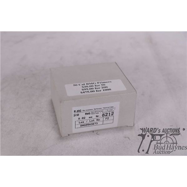 Full 200 count of RJAG 50 cal BMG primers