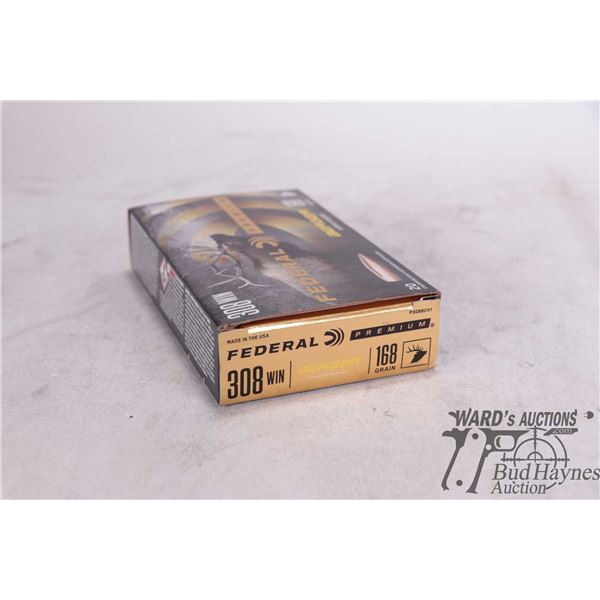 One full 20 count box of Federal Premium 308 Win 168 gr. Berger Hybrid Hunter