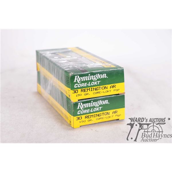 Two full 20 count boxes of Remington Core-Lokt 30 Rem AR, 150 gra. PSP