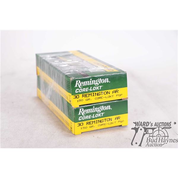 Two full 20 count boxes of Remington Core-Lokt 30 Rem AR, 150 gra. PSP
