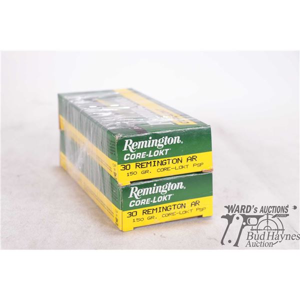 Two full 20 count boxes of Remington Core-Lokt 30 Rem AR, 150 gra. PSP