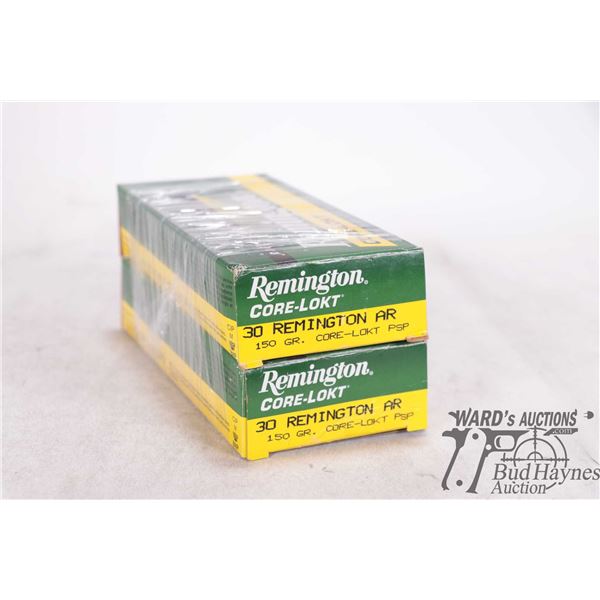 Two full 20 count boxes of Remington Core-Lokt 30 Rem AR, 150 gra. PSP
