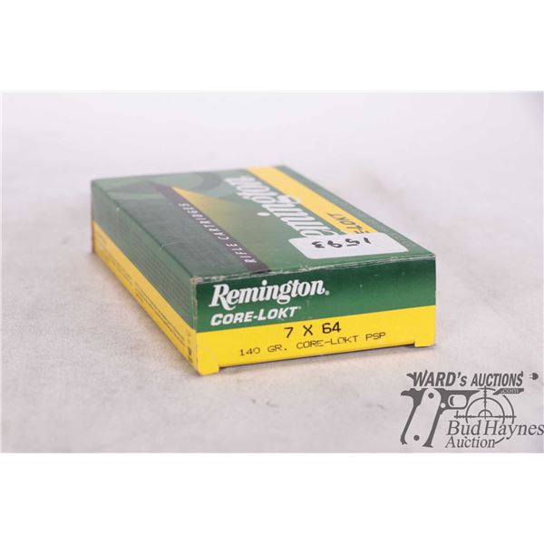 One full 20 count box of Remington Core-Lokt 7X64, 140 gra. PSP