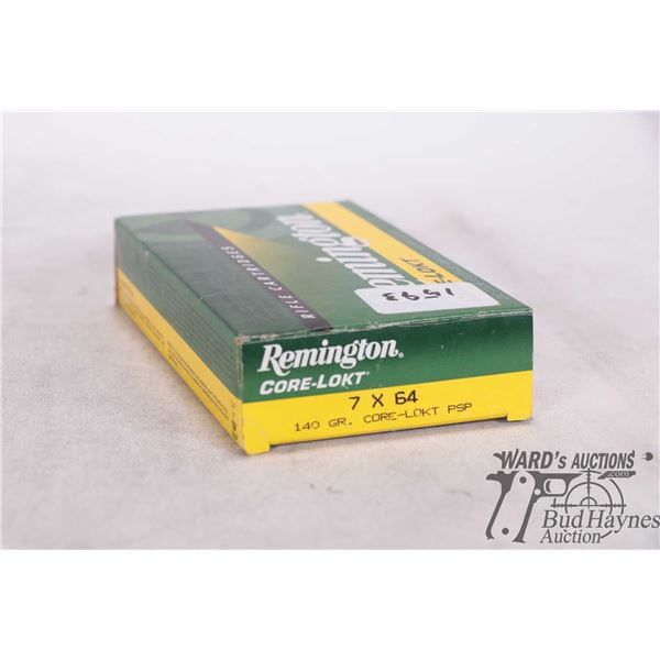 One full 20 count box of Remington Core-Lokt 7X64, 140 gra. PSP
