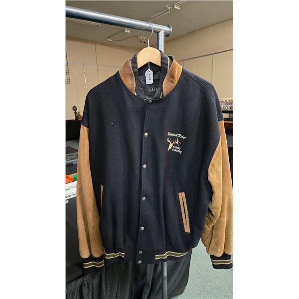 Live for the Rut leather Melton jacket by Scimac of Canada. Size XXL