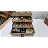 Image 2 : Two tackle boxes w/ assortment of new in box and used lures, weights, etc