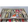 Image 3 : Two tackle boxes w/ assortment of new in box and used lures, weights, etc