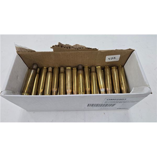 Lot containing approximately 60 used .50 cal brass