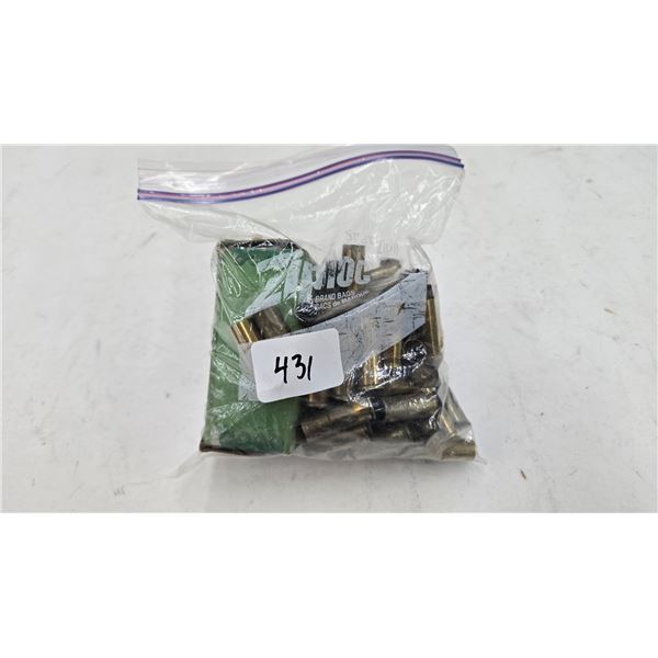 One full 100 count box of Sierra 44 mag. 180 gr. hollow cavity and a bag with 81 count of 44 REM Mag