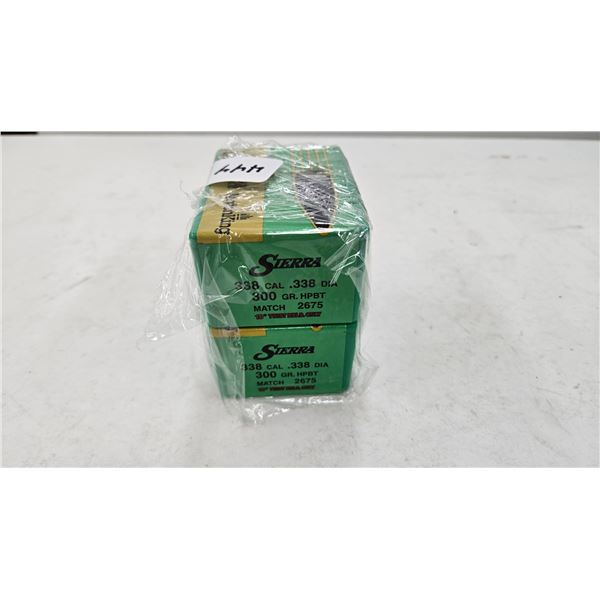 Two full 50 count boxes of Sierra Match King, 338 cal, 300 gra. HP BT  Items are still being added