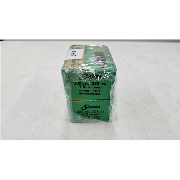 Two full 50 count boxes of Sierra Match King, 338 cal, 300 gra. HP BT  Items are still being added