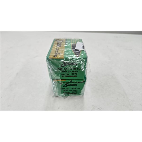 Two full 50 count boxes of Sierra Match King, 338 cal, 300 gra. HP BT  Items are still being added