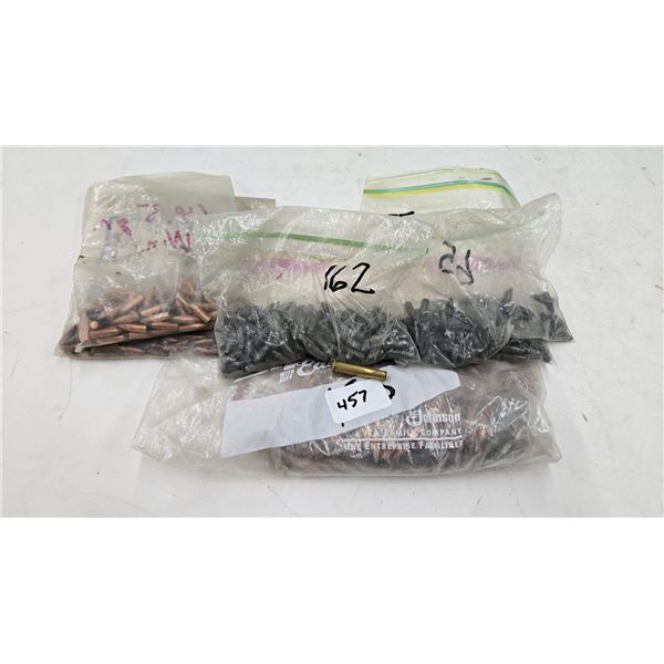 Bag containing a selection of assorted 22cal bullets