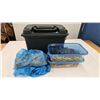 Image 1 : Ammo box andg two small tubs of .223 brass