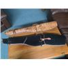 Image 9 : Two leather gun cases including one tooled leather and one suede