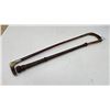 Image 1 : Two vintage riding crops including one with antler handles and sterling engraved collar and a woven 