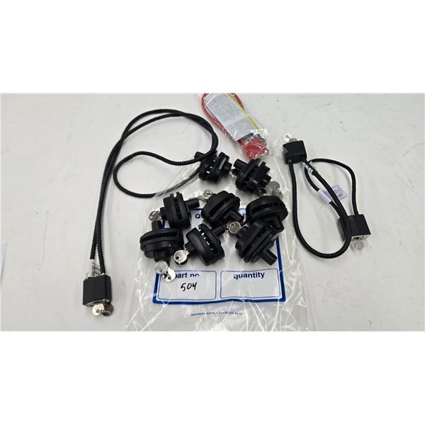 Eight keyed trigger locks and four cable locks