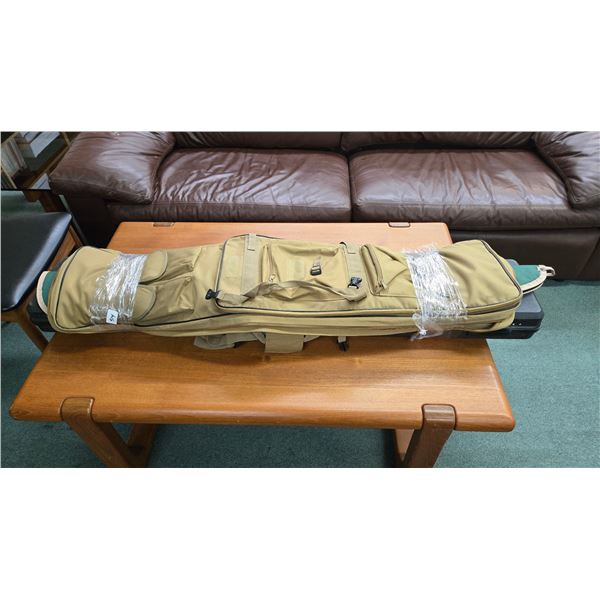One hard rifle case and two soft cases including Tactical bag