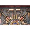 Image 4 : Antique Eley ammunition display of shot shells, rifle ammo and hand gun ammo, in shadowbox display i