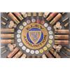 Image 6 : Antique Eley ammunition display of shot shells, rifle ammo and hand gun ammo, in shadowbox display i