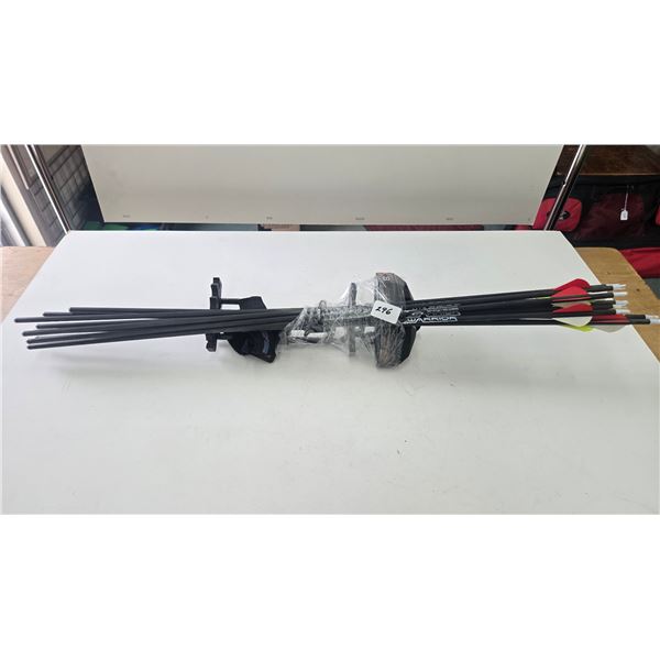 10 warrior 340 8.9gpi 100% carbon arrows, trigger, and a 5 arrow quiver